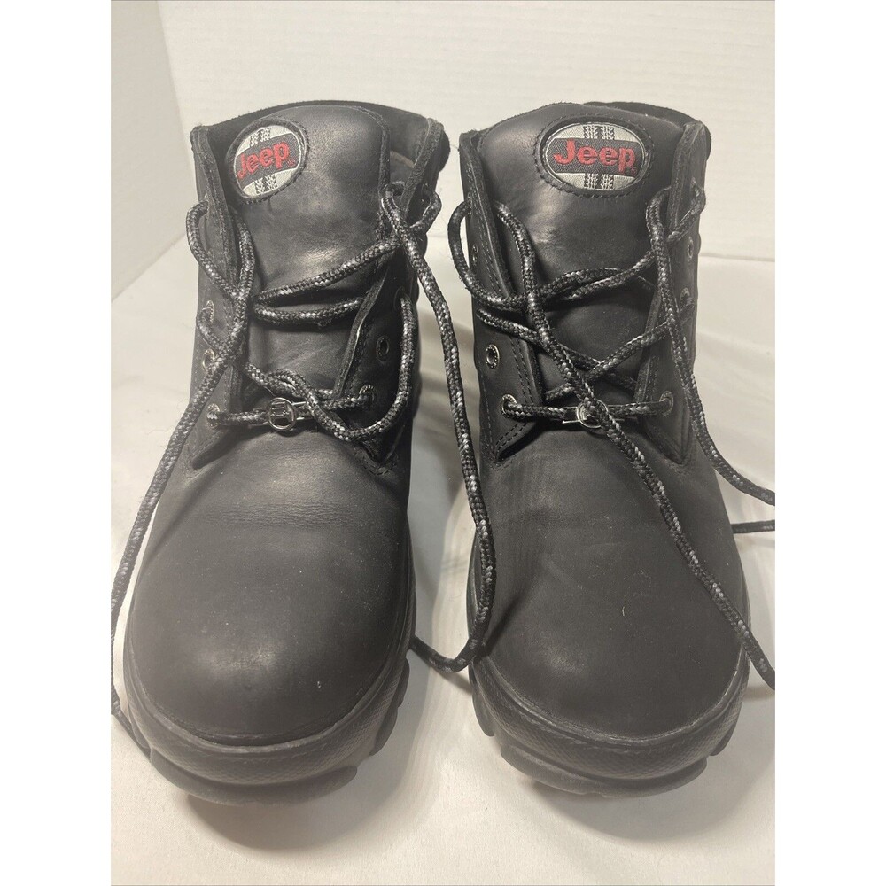 Jeep brand Black Leather  Men’s Boots Size 8 Hiking